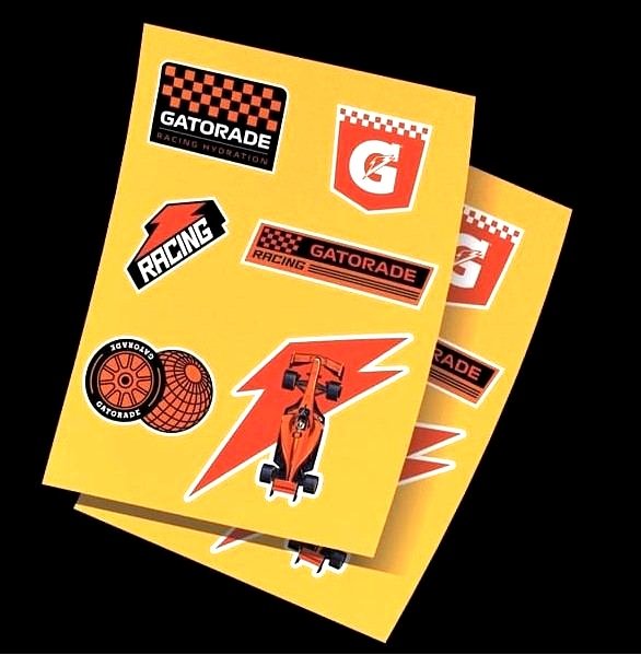 Gatorade Racing — cartela de adesivos